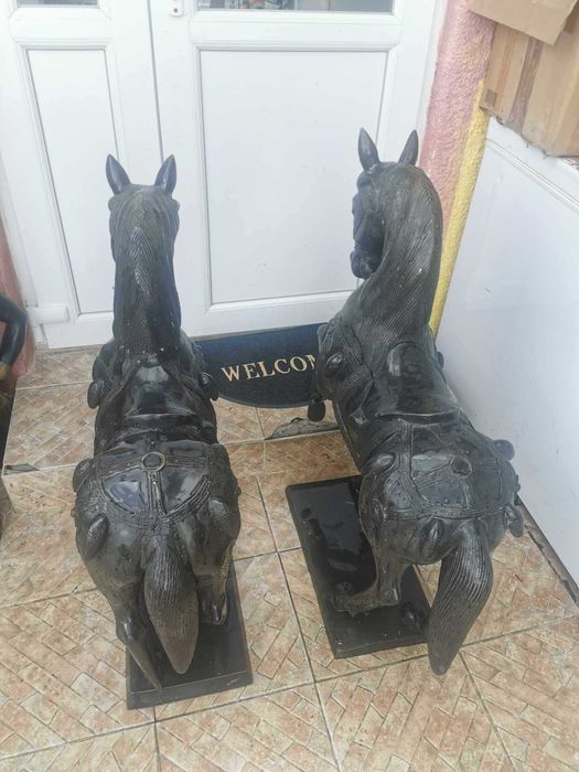 Set statuie de caii decor din bronz