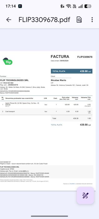 iPhone 6 s, impecabil