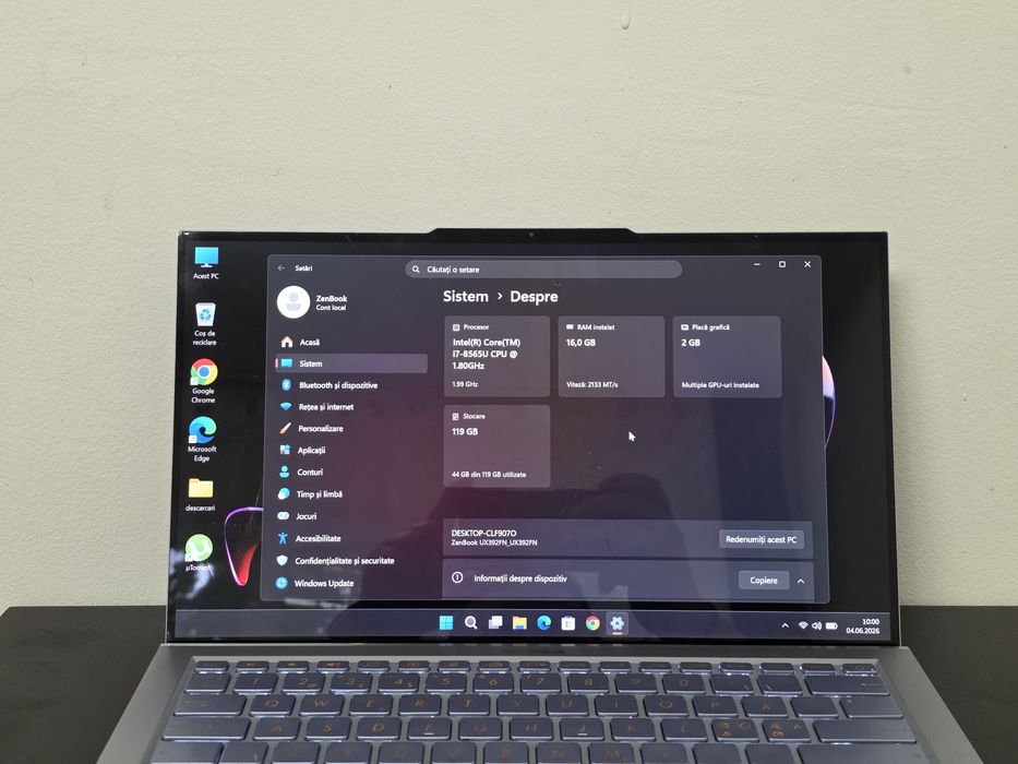 Asus Zenbook 13 ux392F/ i7 / nvidia MX150 / 16gb ram