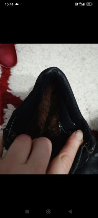 Bocanci îmblăniți Piele cu bombeu unisex