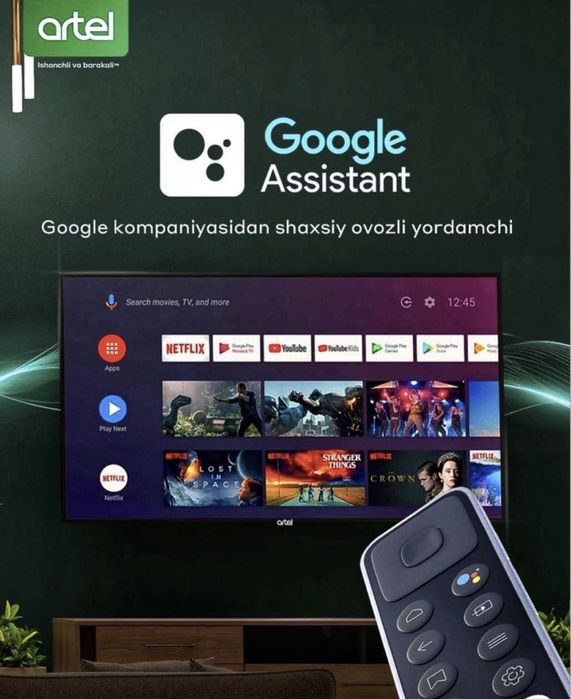 Telvizr Artel 50PUCH010 UHD 4K Android Tv . Для дома.