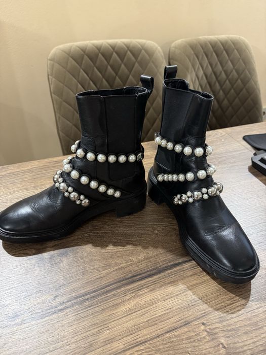 Кожени боти Zara 36 номер