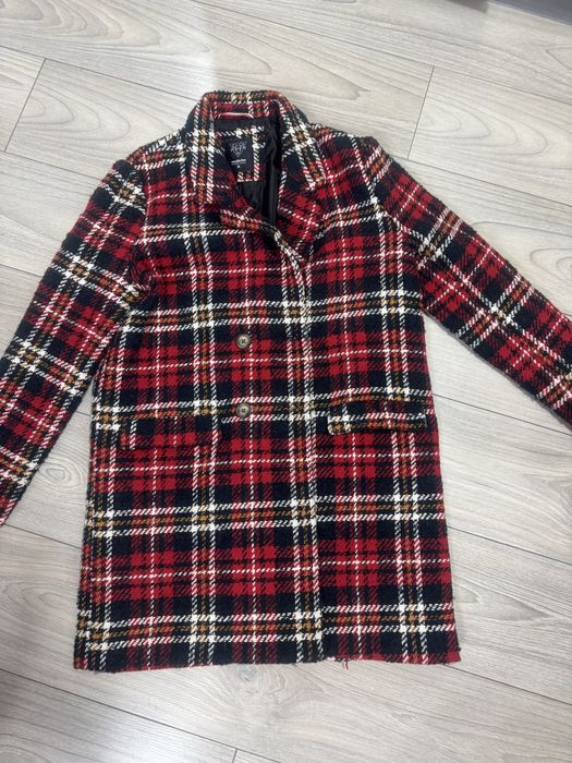 Карирано палто с вълна