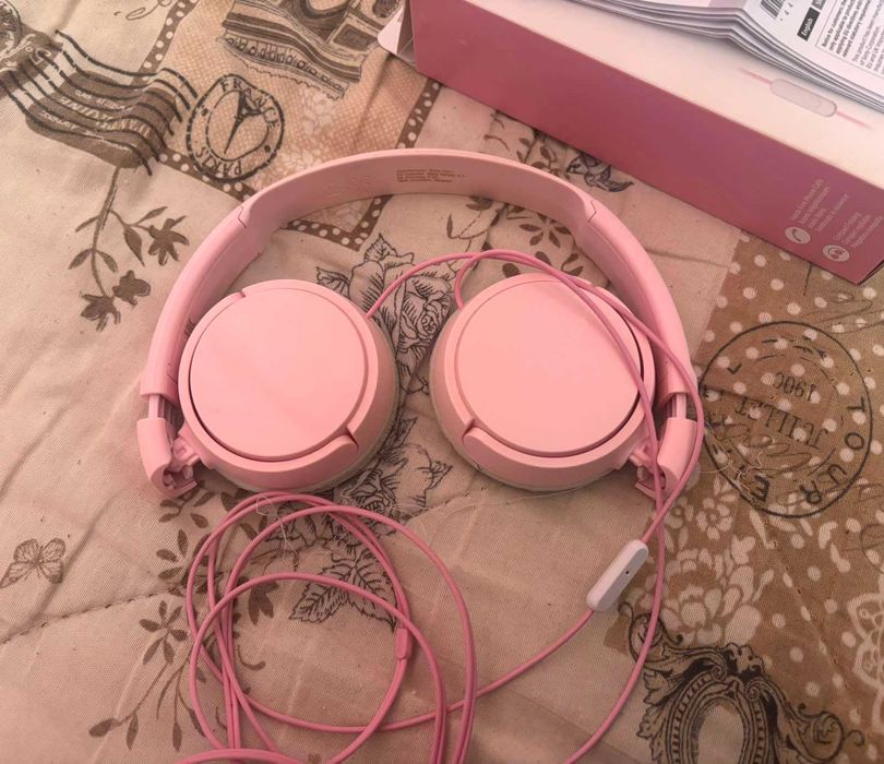 Слушалки Sony розов цвят