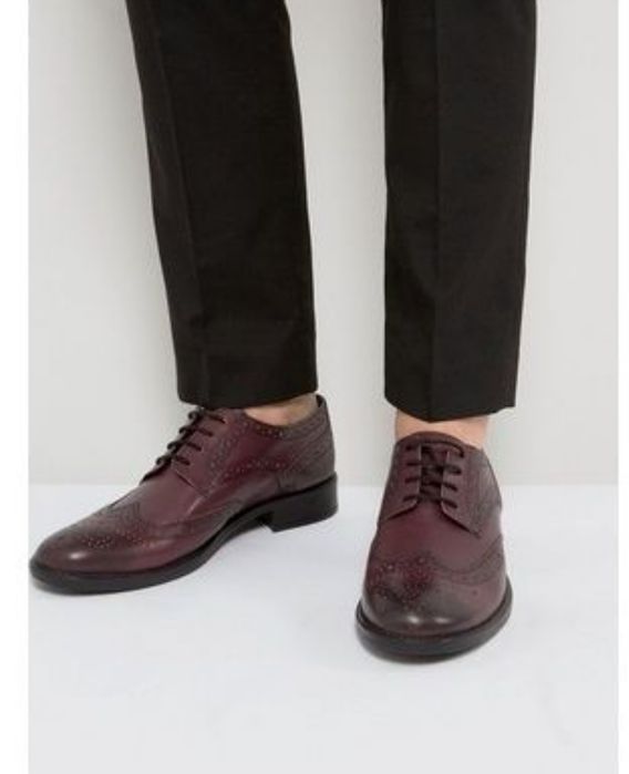 Pantofi Bordeaux din piele naturala