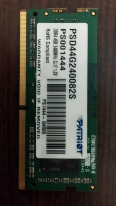 Memorie RAM Laptop 2x4 Gb. 2400MHz CL-17