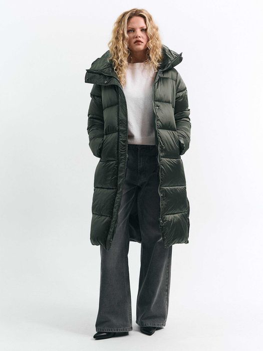 Дамско зимно яке , дълго яке ватирано