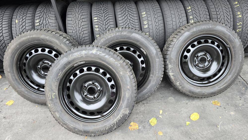 Set 4 jante tablă Volkswagen 16 cu anvelope iarnă 215/60/16