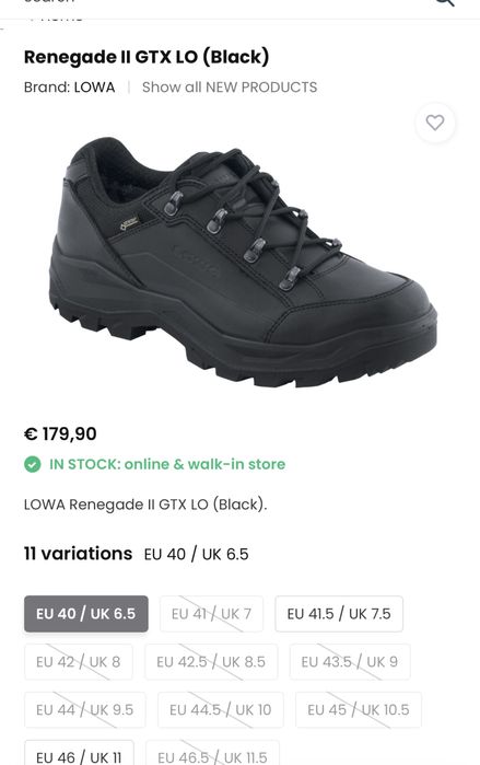 Туристически обувки LOWA RENEGADE Gore-Tex.Номер 46