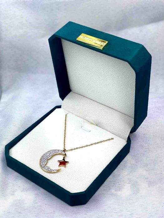 Ожерелье с подвеской Нержавеющая сталь с покрытием 18К золота – Скидка