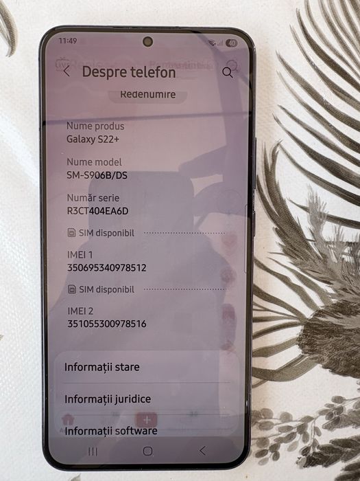 vand samsung s22+ in stare buna mici zgarieturi nu e spart