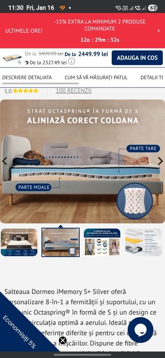 Saltea Dormeo 8 in 1