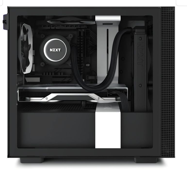 Carcasa gaming NZXT H210 Mini ITX Tempered Glass (Matte White)