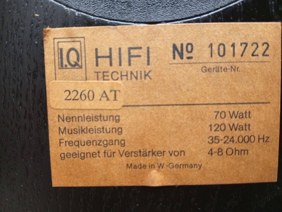 Немски тонколони I.Q. 2260at