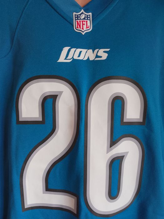 Tricou Fotbal American Detroit Lions #26 Delmas NFL On Fied