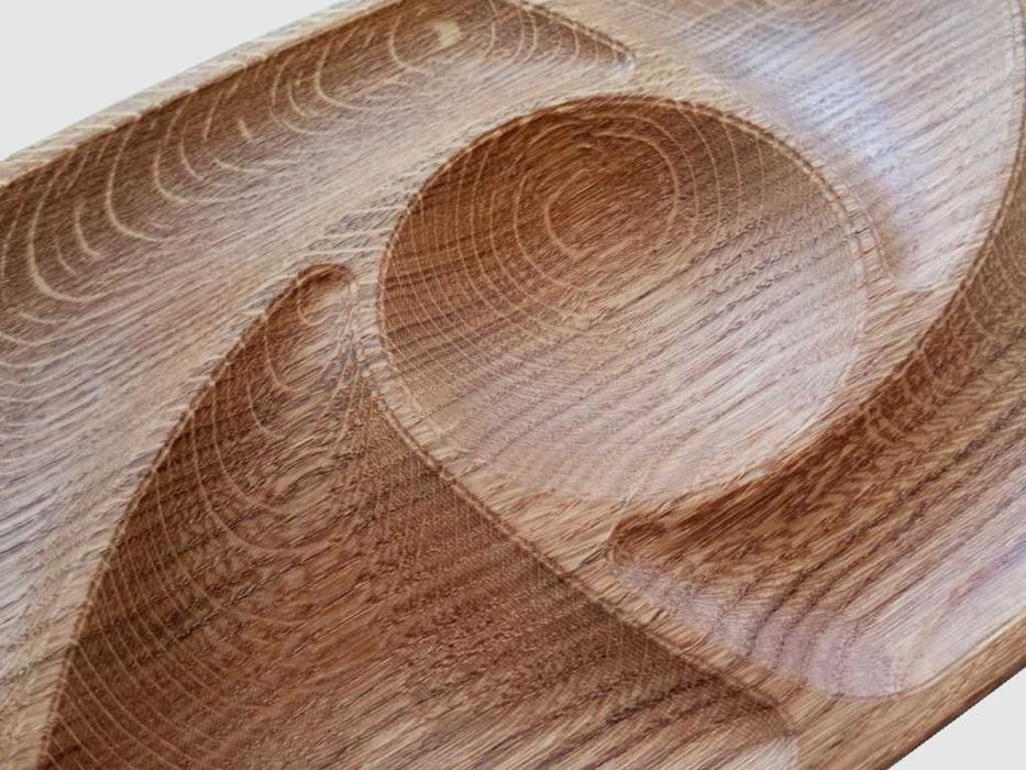 Кухненска 3Д дъска/плато за мезета и рязане от дърво."Вир".