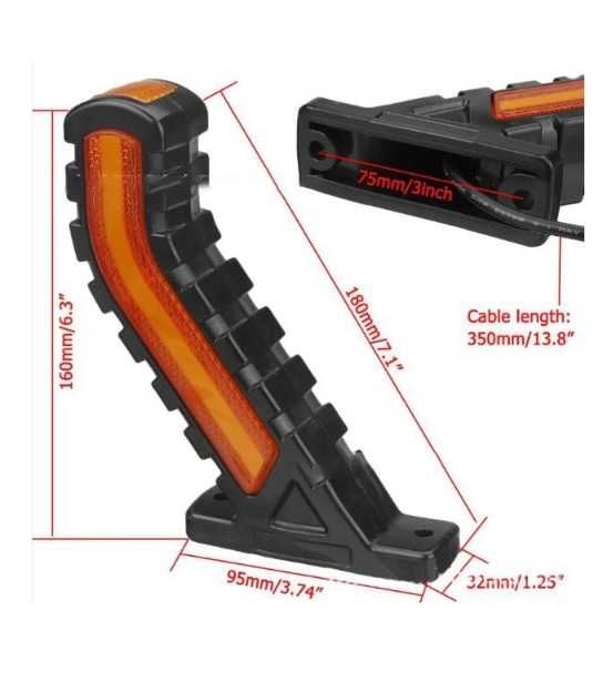 12-24V Рогчета с Динамичен Бягащ Мигач Неон Ефект Странични Маркери
