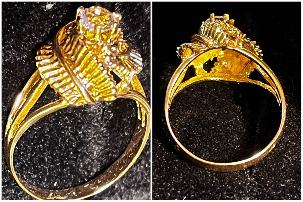 Златен пръстен циркон zlaten prasten gold 585 14 карата