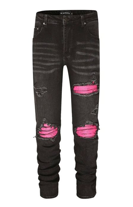 Blugi noi cu eticheta Pink Drips black size 40