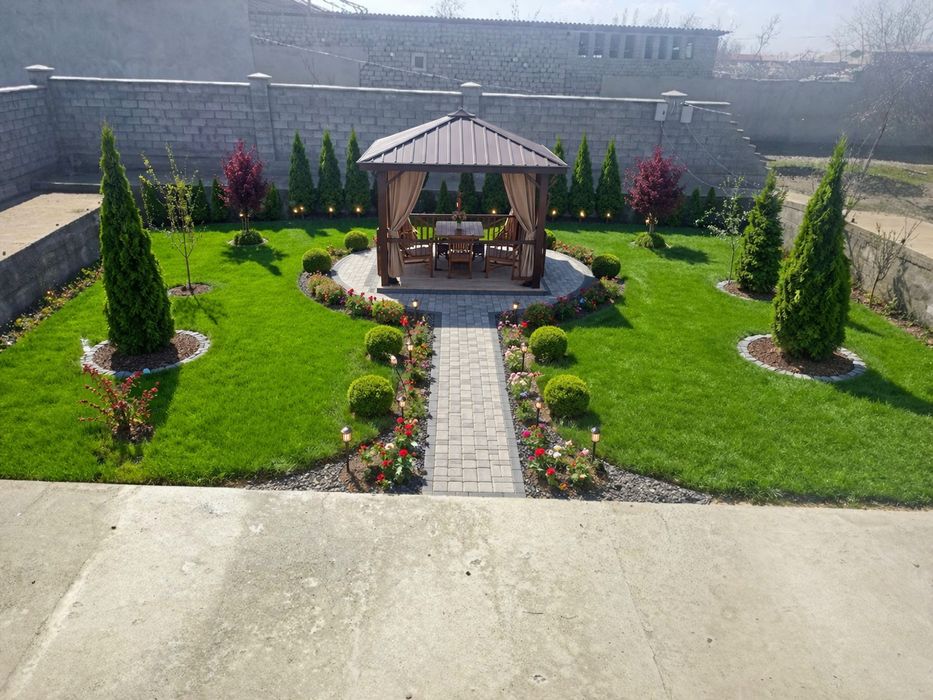 Газон +ланшафт дизайн +паливной система + микроклимат хизмати мавжуд