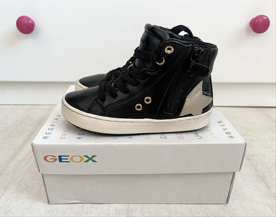 Високи кожени кецове Geox и боти от естествена кожа на Zara, номер 27