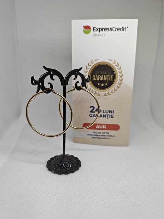 Cercei din aur de 18 K 2.84gr (Ag43 Falticeni B4119) Garantie/Factura