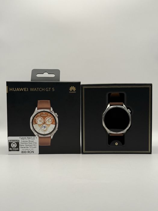 Huawei Watch GT 5 Ca Nou 46mm / VLI-B19, Garantie 1AN, AMANET NO LIMIT