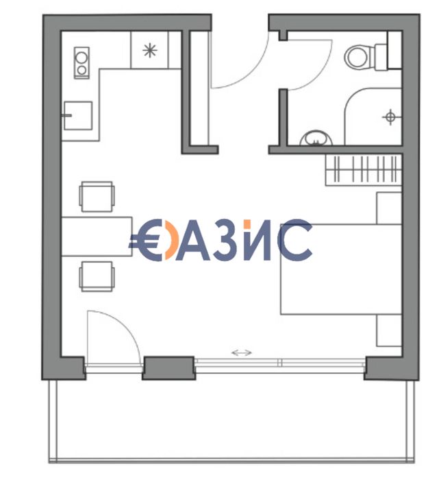 Продава се Двустаен апартамент в Обзор - 45 кв.м за 1948 €/кв.м - Снимка #12