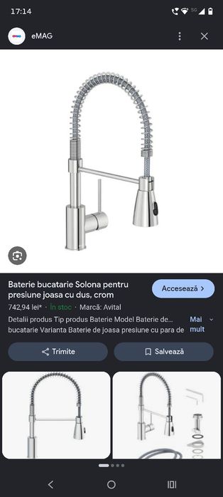 Baterie chiuveta cu duș