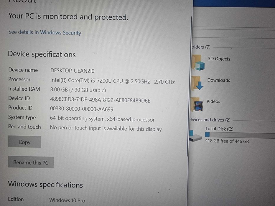 laptop fujitsu i5 7200 8gb ddr4 hdd 500gb