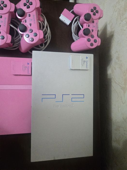 Sony PlayStation PS2 pink,silwer