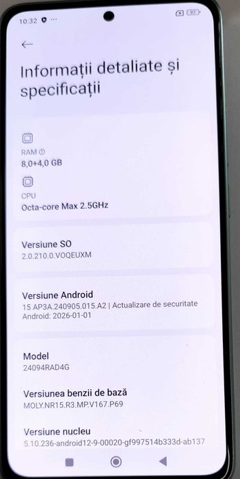 Telefon Xiaomi Redmi Note 14 5G  8GB/256GB  (AG35 B 35115) Garantie 2ani!