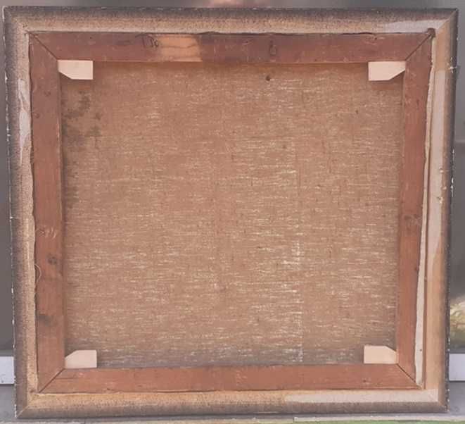 Tablou vechi - peisaj cu casa - semnat Hollosy