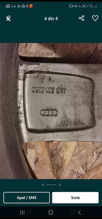 Vand Jante originale Audi (made in Germany) cu capace incluse
7.5Jx19H