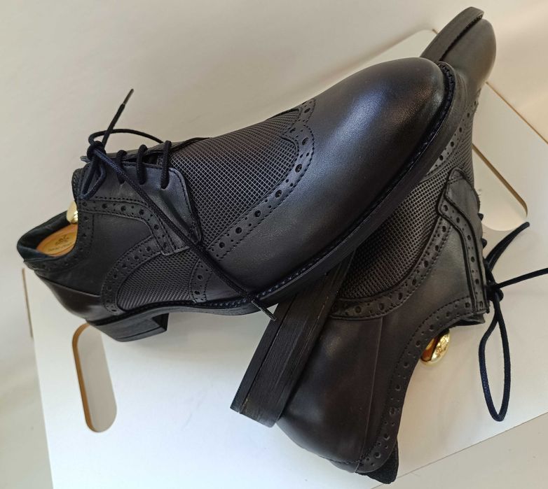 Pantofi derby 44 semi brogue Oliver Jacob NOI piele naturala moale