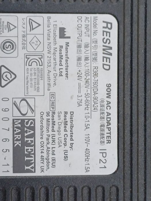 Incarcator original RESMED 90W R360-760(DA-90A24) 24V 3.75A aparatura medicala