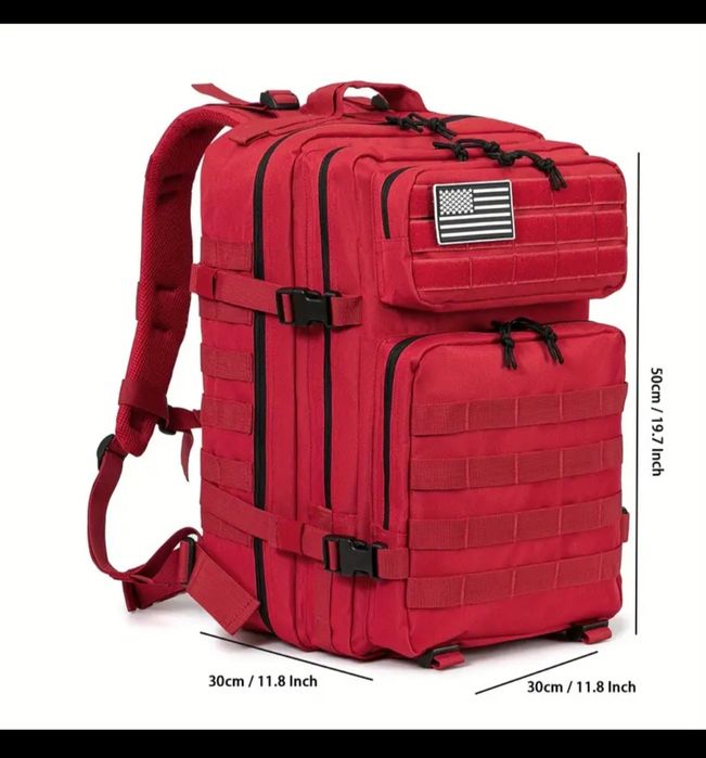 Rucsac Militar  Rosu 50 L ,Drumeții, Camping,Nou