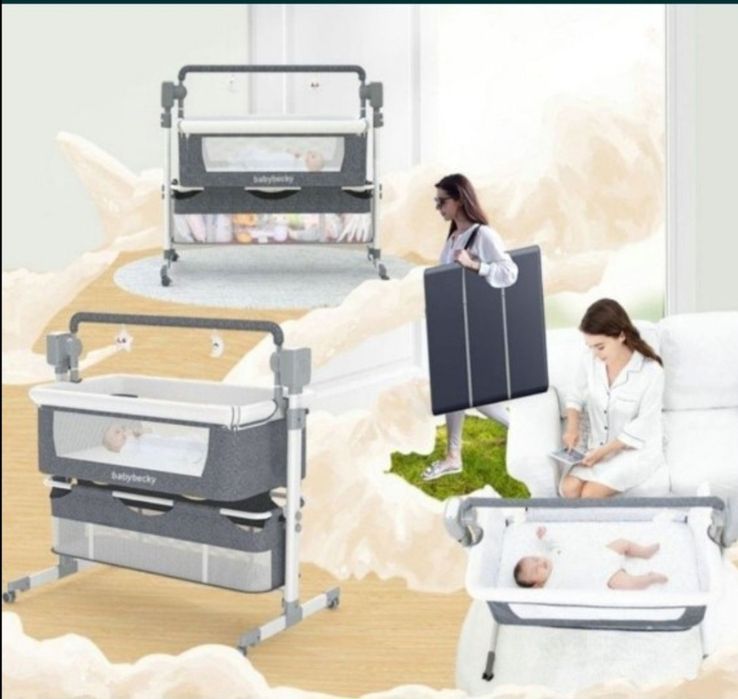 Даставка бесплатная. Детская электрический люлька прикроватная.