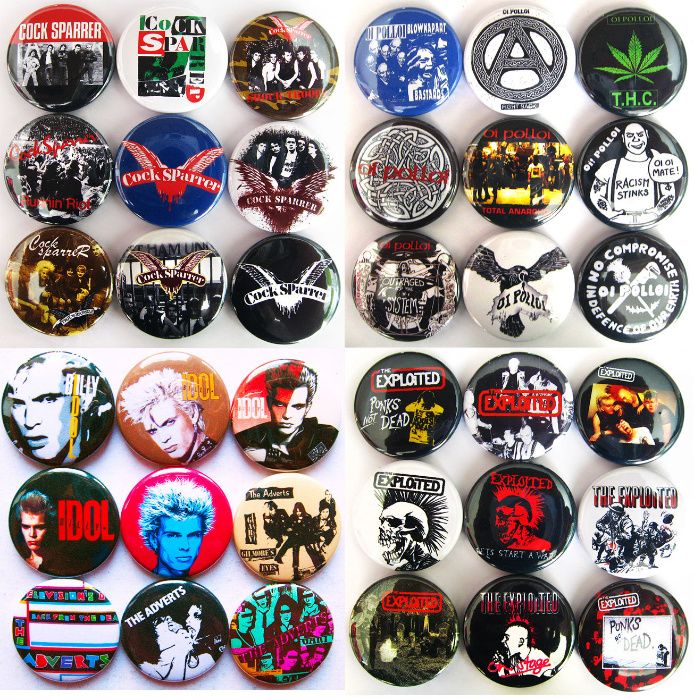 Значки на различни рок, поп, метъл групи, 36бр в комплект за 36лв