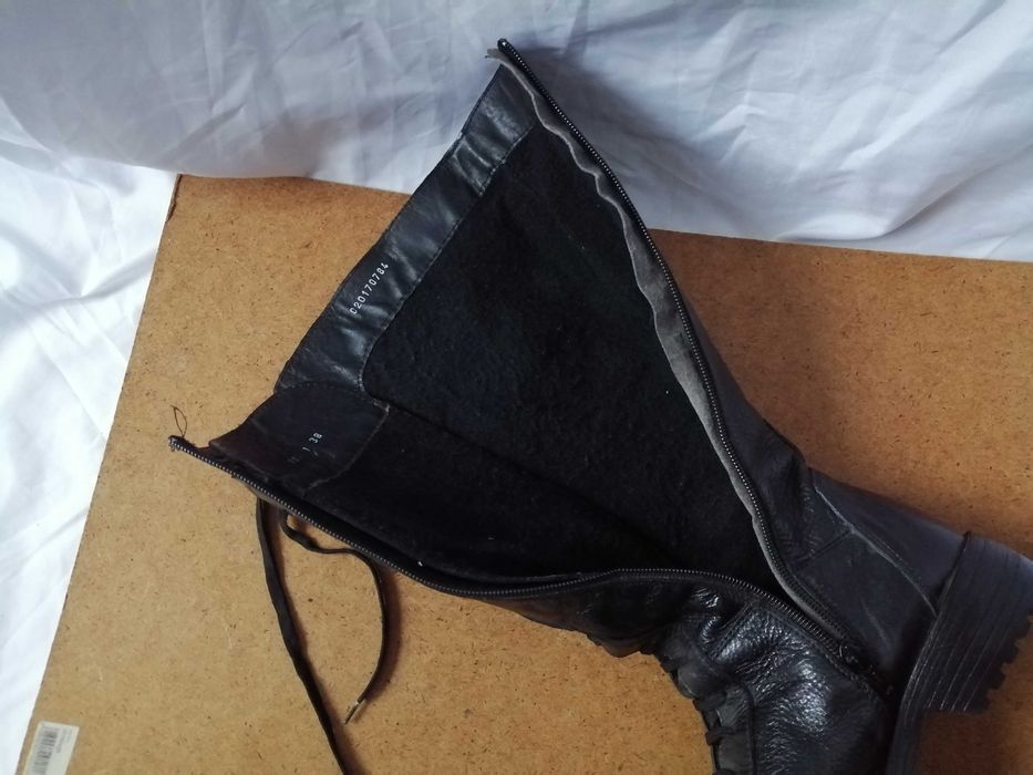 № 37 дамски ботуши с връзки естествена кожа