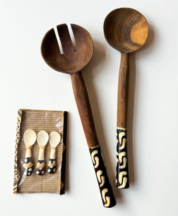 Дървени лъжици / Прибори за салата дървени Африка