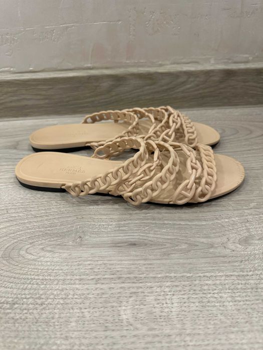 Hermès Rivage чехли екрю 40