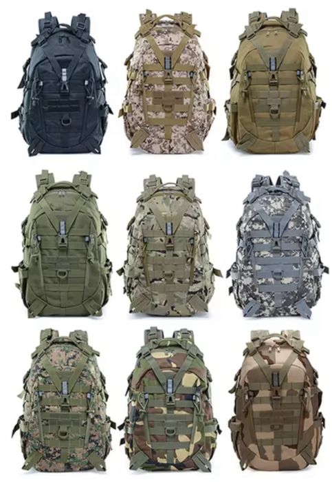 тактическа раница+светлоотразител Military 40L Molle водоустойчива