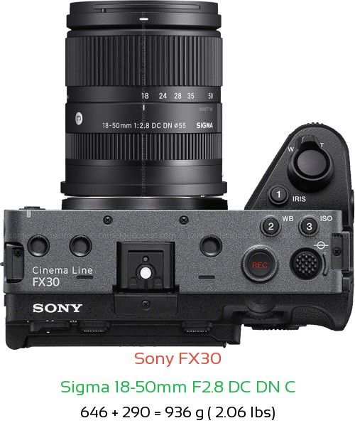 Камера sony fx30+ объектив sigma 18-50