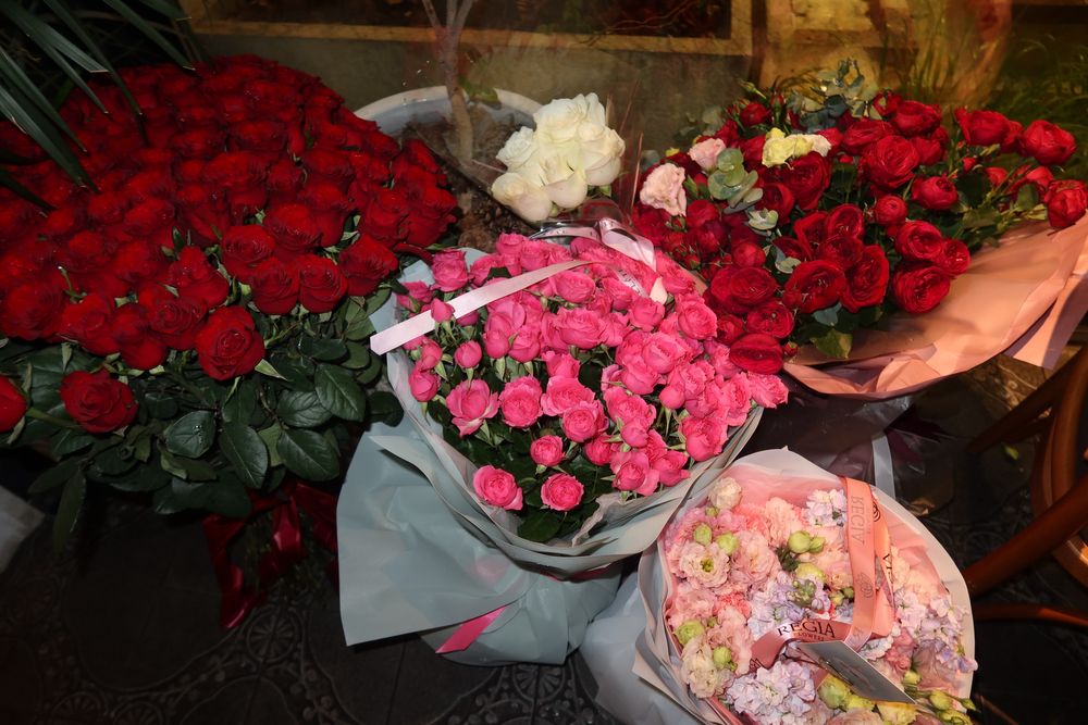 Свежий букет розы