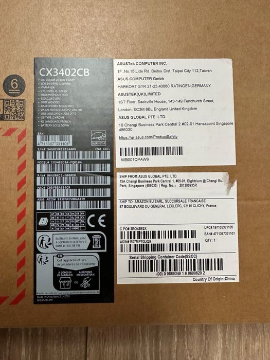 Laptop Asus Chromebook Plus CX3402CB, Intel Core i3-1215U, nou