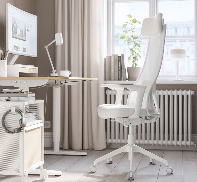 Scaun ergonomic alb, Ikea  JÄRVFJÄLLET