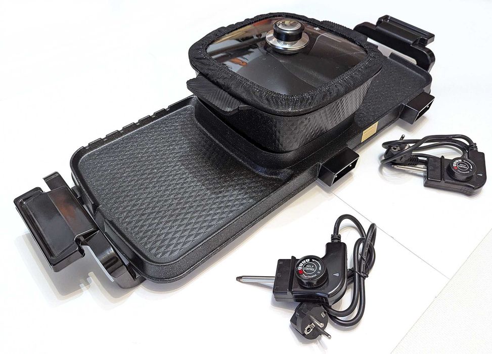 Продавам електрическа тенджера с бездимен електрически готварски грил.