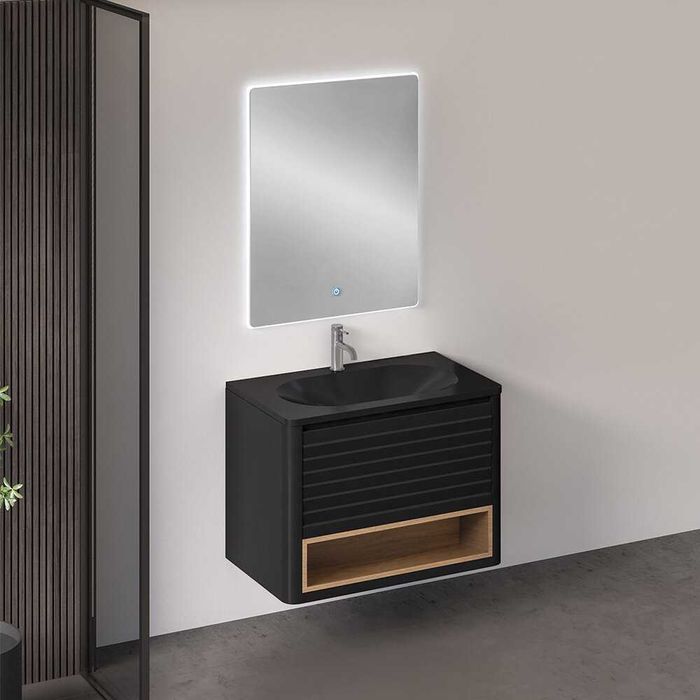 Комплект за баня TERRA UNO BLACK 74 см