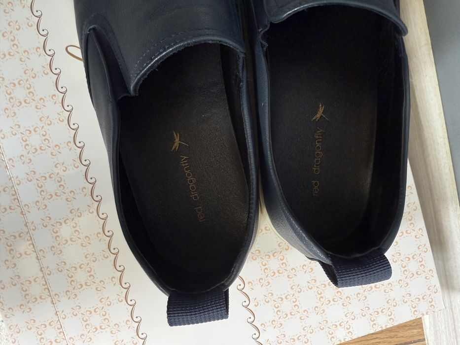 Кожаные мокасины-туфли